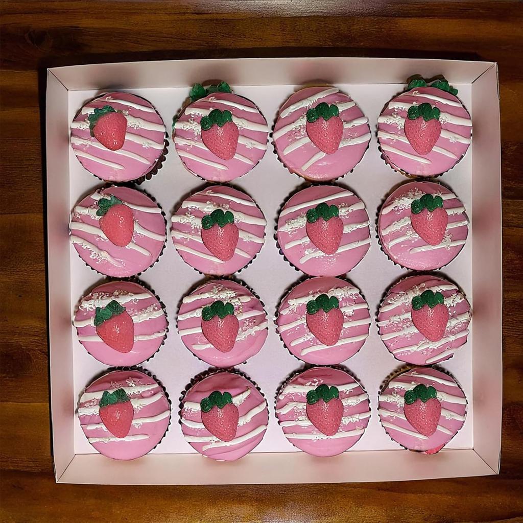 3 Pcs Strawberry Mold 3D Baking DIY Silicone Fruit Fondant Chocolate Mold for Cupcake Shortcake Cake Topper Decoration Candy Jelly Clay