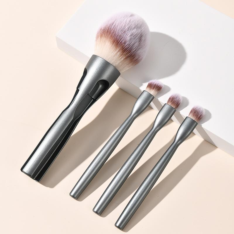 4Pcs Powder Blusher Eye Shadow Concealer And Convenient Makeup Brush New 4-In-1 Magnetic Makeup Brush Set