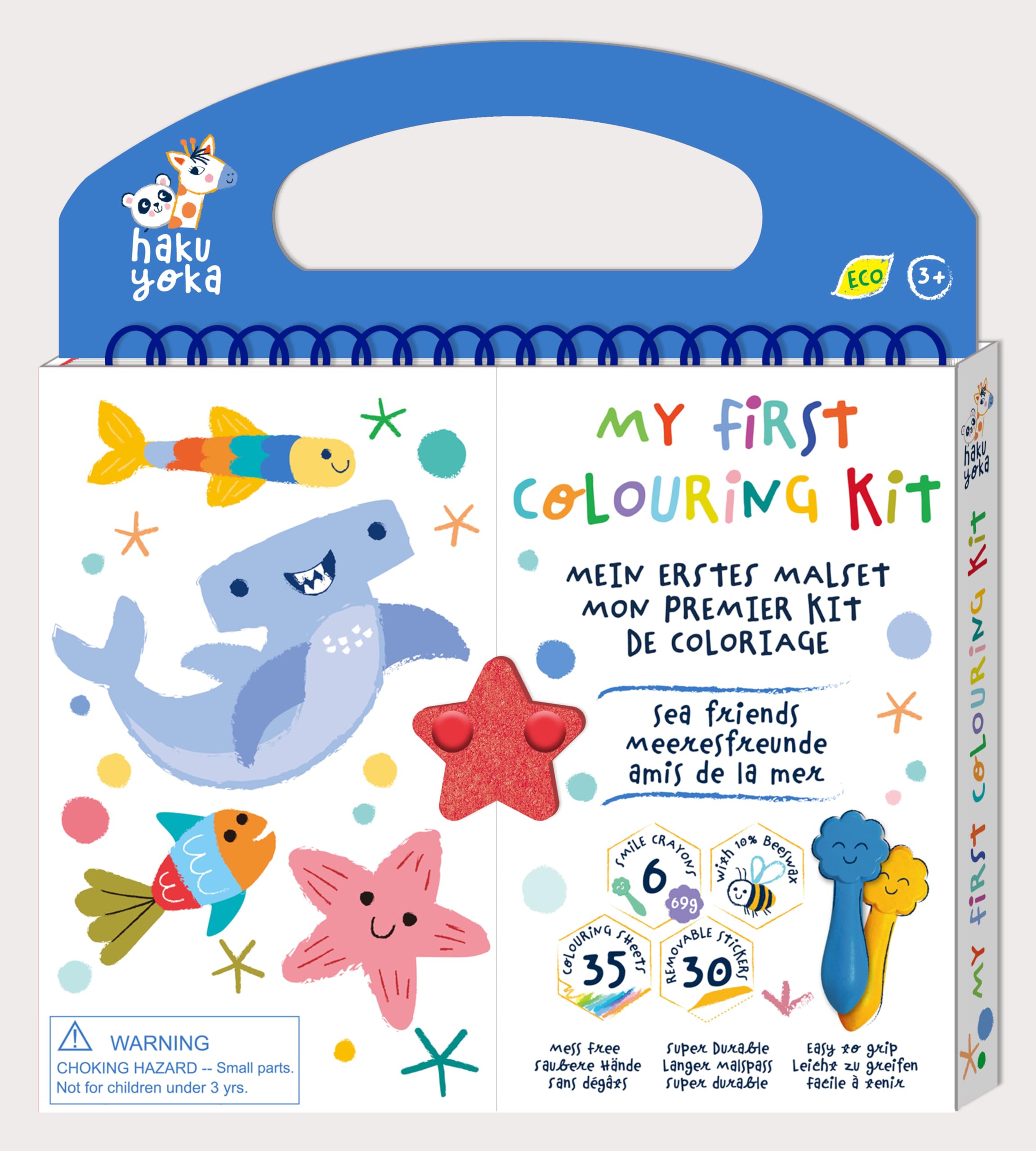 

BorneLund Haku Yoka First Coloring Pad (6 Crayons Included) for Ages 3 and Up (HK223071)