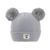 Wintermütze für Kinder, warm, Baby-Strickmützen mit Bommel, Kinder-Strickmütze, einfarbig, Kindermütze für Jungen und Mädchen, Zubehör