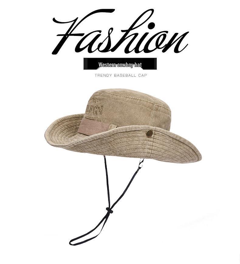 Waschbarer Sommer-Eimerhut für Damen – Sonnenschutz, Sonnenschutz, Stilvolles Western-Cowboy-Design für Camping und Wandern im Freien.