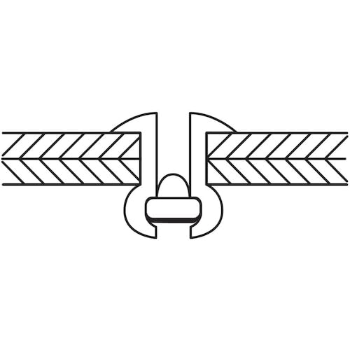 Lobtex Blind Rivets (1000 Pieces) Steel/Steel 5-6 NS56