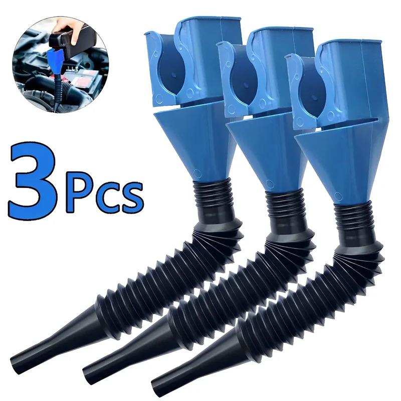 1-8Pcs Car Refueling Funnel, Gasoline Folding Engine Oil Funnel Tool, Plastic Funnel, Car Motorcycle Refueling Tool, Auto Parts