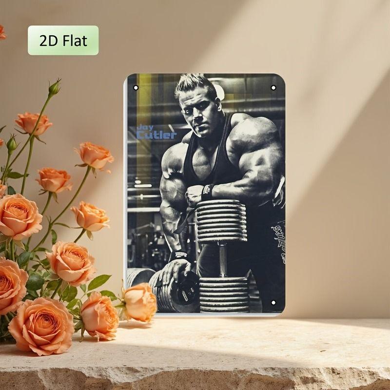 Fitness Motivation Metallblechschild Gewichtheben Fitness Poster Man Cave Garage Heimwanddekor 8x12 Zoll