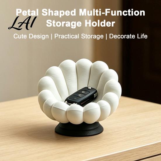 Office Desk Accessory 3D Printed Petal Sofa Tray Organizer for Jewelry Earphone Trinket Tray Keys Multi-function Storage Home Tabletop