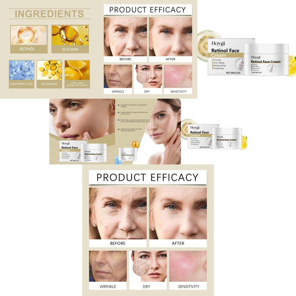 Hoygi Retinol Moisturizing Cream With Brightening And Hydrating Collagen Formula