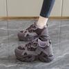 Summer mesh shoes women's breathable thin new platform dad shoes student mesh sneakers increase in height