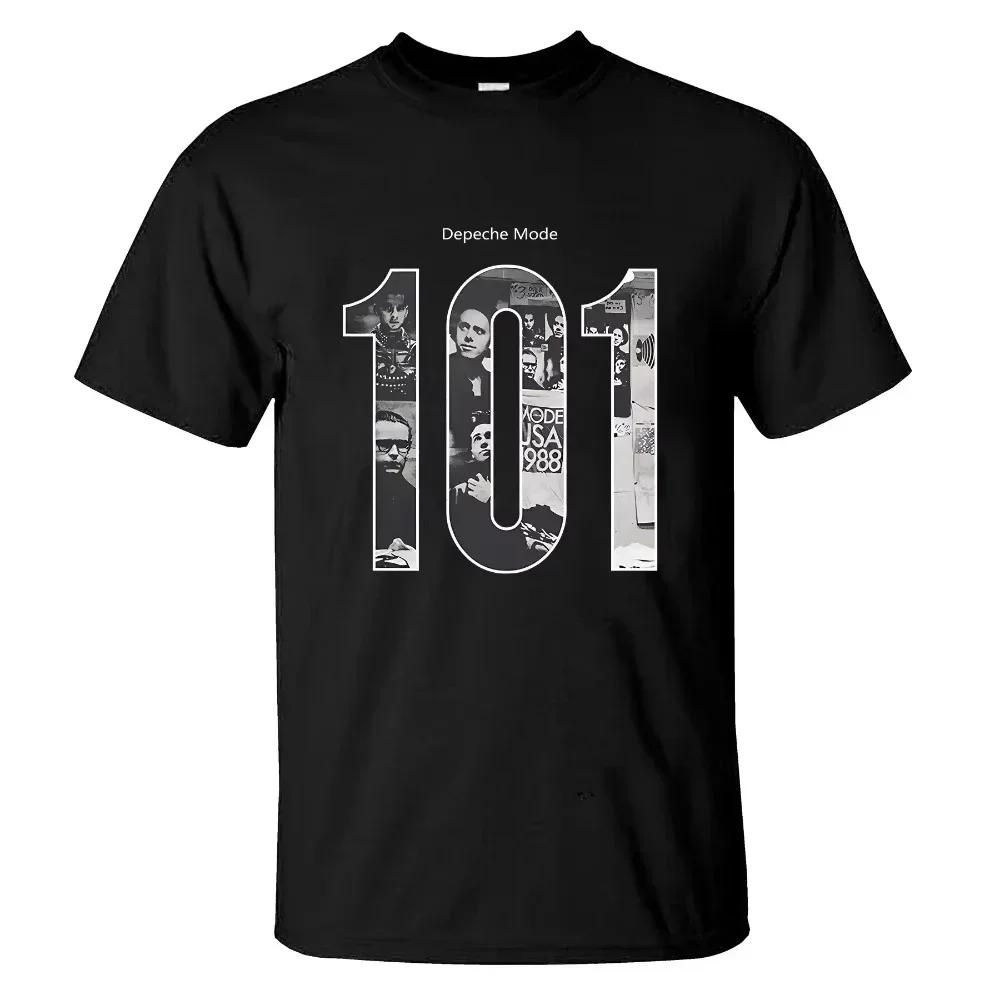 2025 Depeche Mode Rock Short Sleeve Rose Men's and Women's T-shirts Punk American Hip Hop Cotton Tshirts High Quality T-shirt