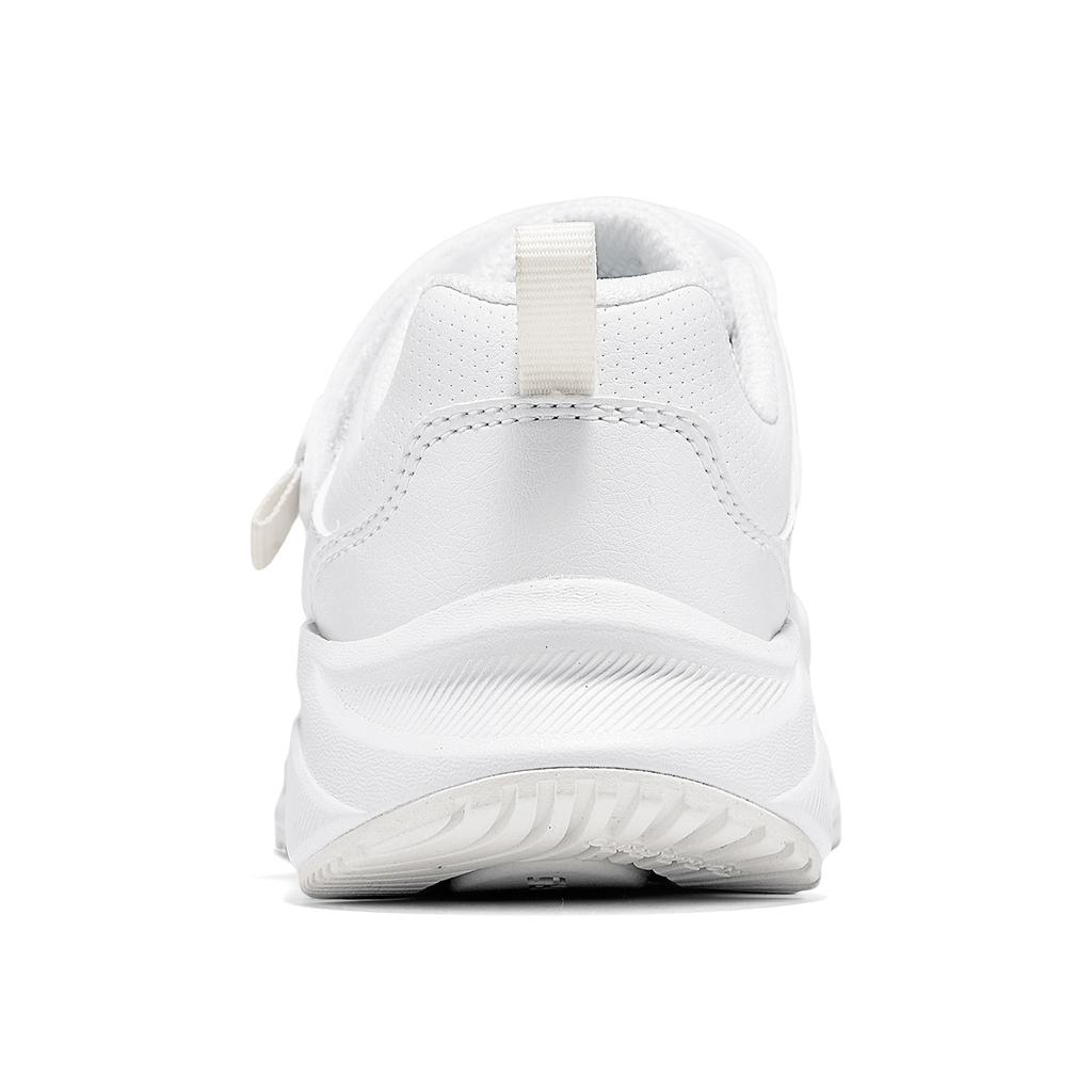 Skechers Girls Synthetic Leather Velcro Lightweight Versatile Classic Sports Shoes Shock Absorbing Comfortable School Sneakers 302644L-WHT