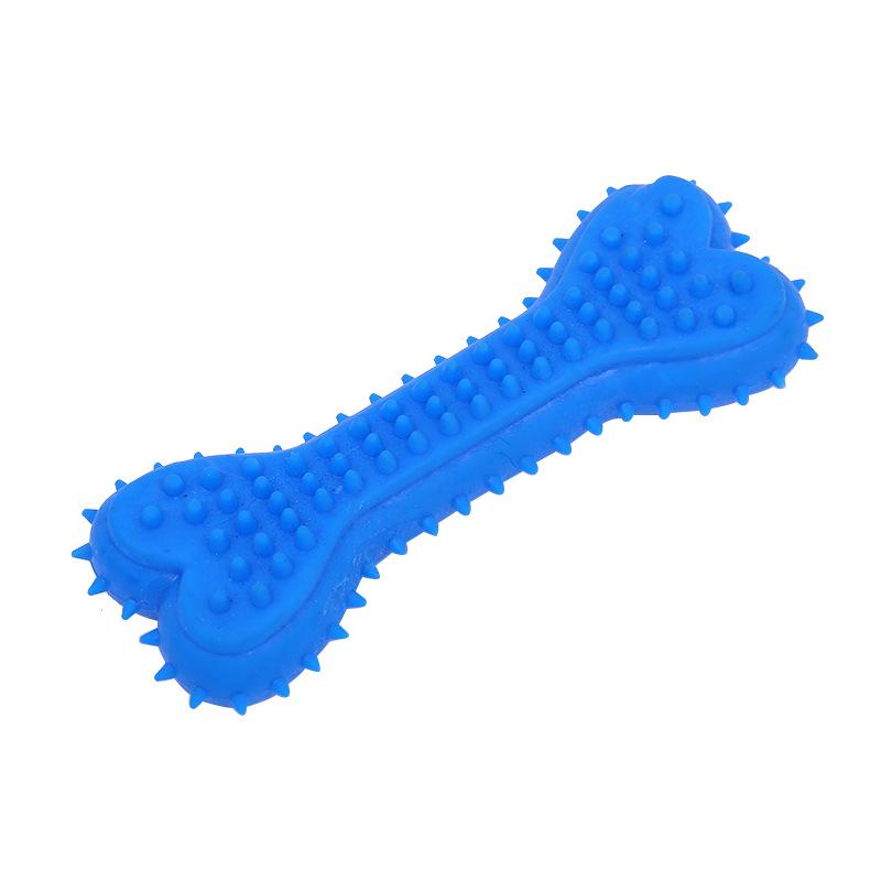 

TPR Small Heart & Bone Dog Chew Toy - Durable Teeth Cleaning Toy синий