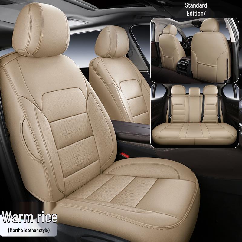 Genuine Leather Car Seat Cushion for 2015-2016 Ford Hatchback/Sedan - Full Wrap Design
