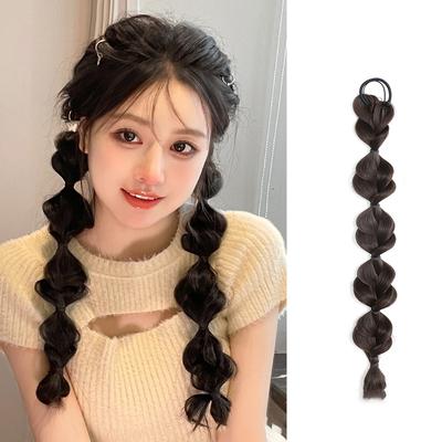 Pferdeschwanz Perücken Koreanischer Stil Bunte Zopfperücke Damen Haaraccessoires
