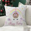 Unicorn Birthday Decor Rainbow Comfortable Pillow anime Case for cute Sofa Living Room Home office Decor Protective Covers