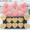 10 Pcs Valentine's Day 3D Cookie Cutters, Heart Shaped Cookie Stamps For Love You Flower Heart Cookie Cutters DIY Press Molds