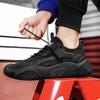 Grey Breathable Mesh Upper Hollow Thick Platform Man Casual Sneaker On Sale Simple Korean Comfortable Light Sports Shoes for Men