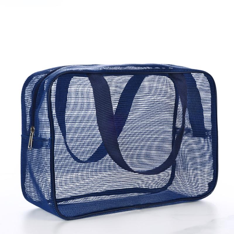 

Large Capacity Portable Toiletry Storage Bag Mesh Simple Breathable Shower Box Cosmetics Storage Bag Multifunctional Shower Bag 25 X11X16CM синий