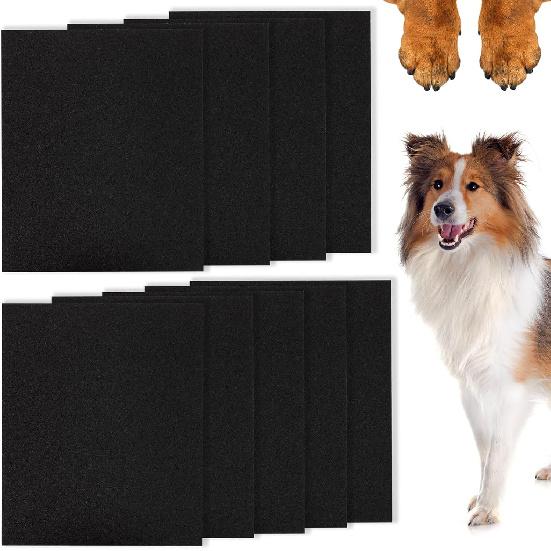 9 Pcs Dog Nail File Scratcher Self-Adhesive Replacement Sandpaper for Dog Scratch Pad Nail Files for Pet Manicure & Pedicure, Litter Box, Furniture