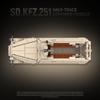 SD.KFZ.251 HALF-TRACK ARMORED VEHICLE tank Building Blocks Set 3D Assembly Model  MOC Hand-built Toy Tank Model Birthday Gift