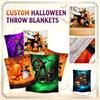 Flannel Blanket 150200cm, Creative Halloween Print Soft Cozy Throw for Couch Bed Sofa