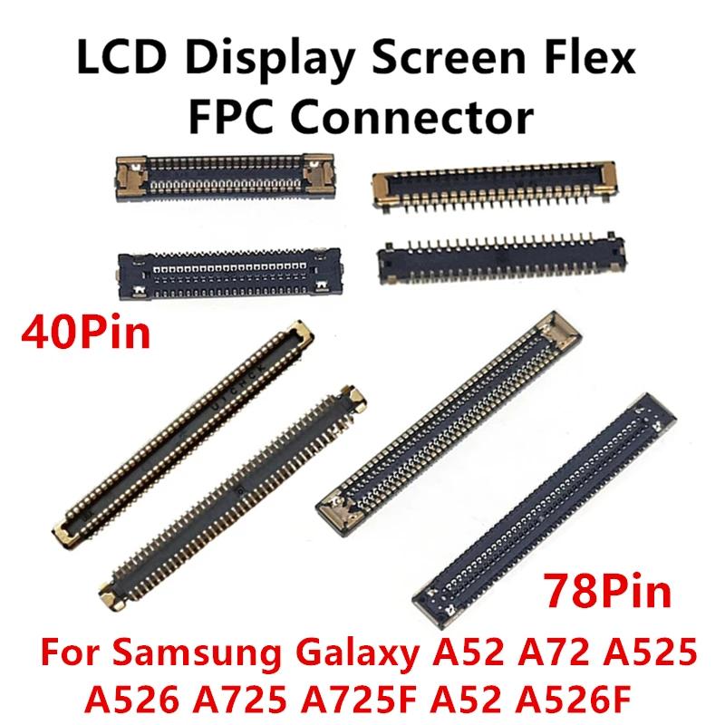 2-10 ks LCD Displej Flex FPC Konektor Pro Samsung Galaxy A52 A72 A525 A526 A725 A725F A52 A526F Zásuvka Na Desce 40 78 pinů