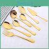 Set Tableware Gold Stainless Cutlery Steel Home Restaurant Flatware Cake Shovel Buffet Serving Utensils Colander Spoon Kitchen Dinnerware Set