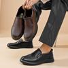 8222098 Business Casual Leather Shoes: Cowhide, Non-Slip, Wear-Resistant, Magnetic Energy Vibration Formal Footwear