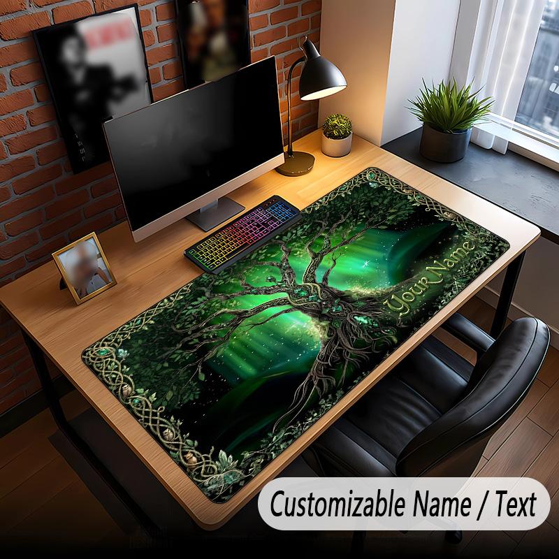 Sunset Landscape Theme Custom Mouse Pad Personalized With Name Text Customized Desk Mat For Office Home Decor