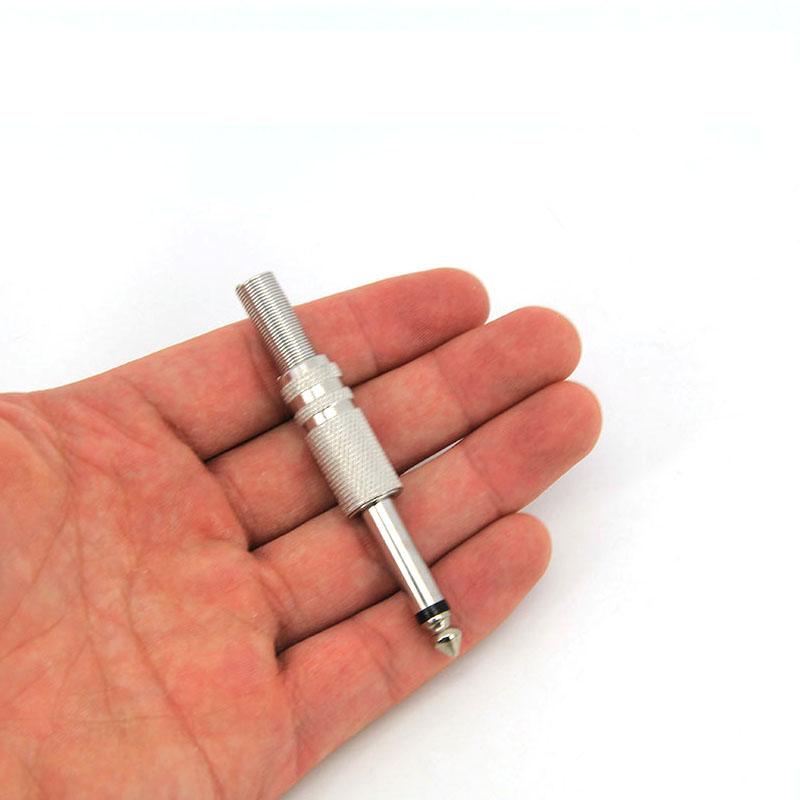 6.35MM Male Mono Stereo Audio Jack Plug 6.3 6.35 Connector Welding Solder for HeadPhone Stereo 1/4" 6.35mm 2 3 Pole 6.5 Plug