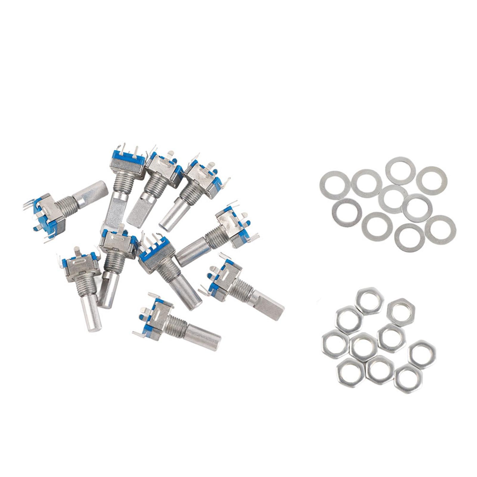 

10pcs EC11 Rotary Encoder Coding Switch Digital Potentiometer with Switch 5 Pin