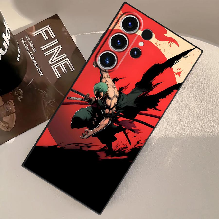 Luffy Zoro Cartoon Case for Samsung Galaxy S21 S22 S9 S20 S24 Plus S23 FE S25 Ultra Funda Phone Cover
