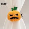 Halloween Decor Curtain Tieback Pumpkin Tieback, Plush Fabric Strap Holiday Holder Holder, Decorative Draperies Holdback for Home Party