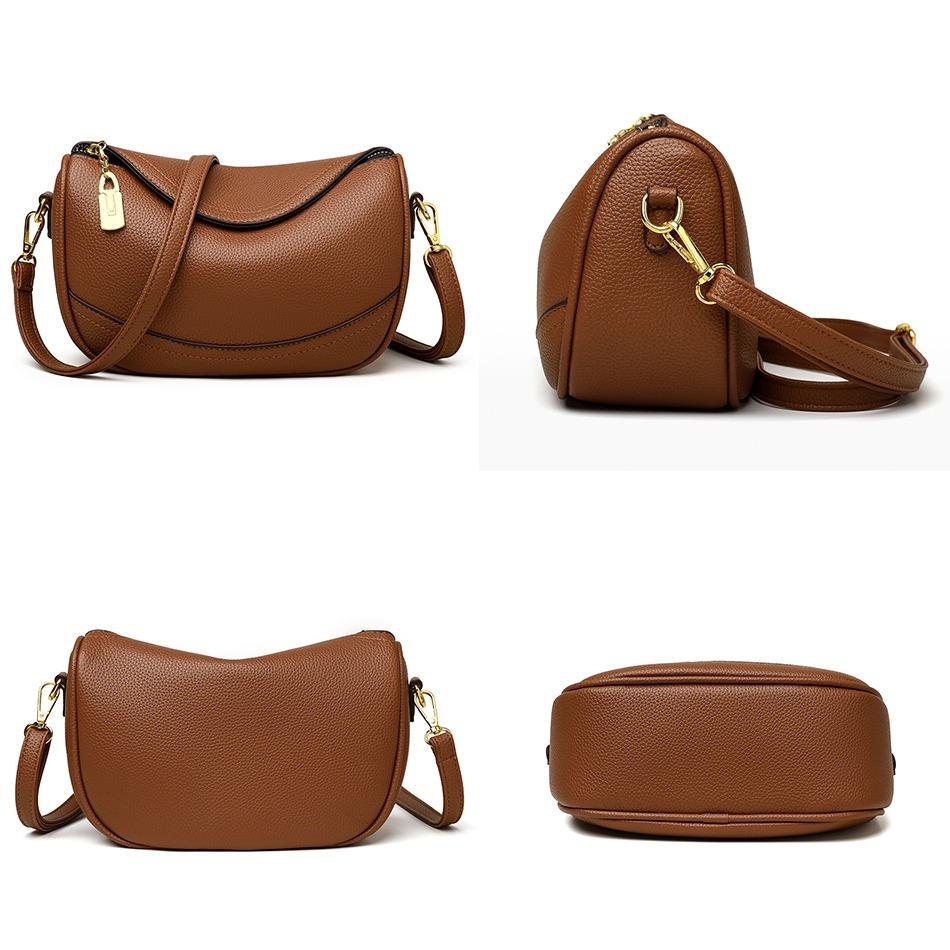 Weiche Leder Handtasche Geldbörse Frauen Luxus Designer Schulter Umhängetasche Damen Tote Hand Taschen Einfarbig Messenger Bag