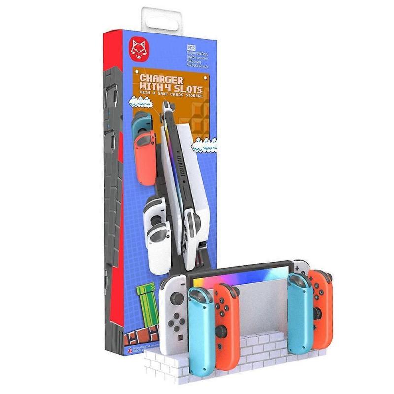 Type B TOPWOLF HS-SW488 For Nintendo Switch/Switch OLED Joy-Con Controllers Charging Dock Game