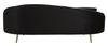 Sofa 3-Sitzer Oslo Mit Kissen Schwarz Cm 185X84X68