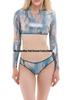 Women's Russian Mesh Tankini Swimsuit with Sun Protection