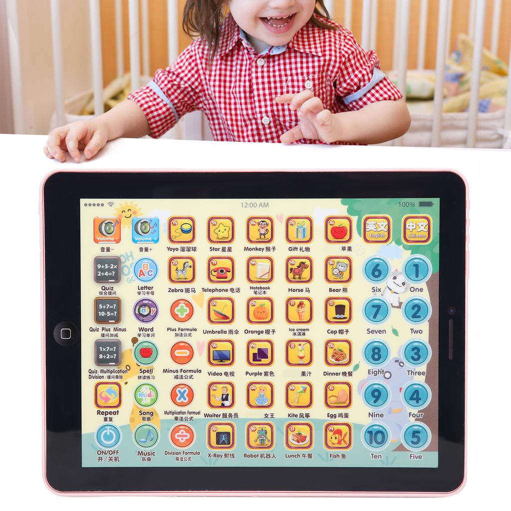 ABS Kid Children Tablet Pad Learning Letters Words Numbers Educational Electronic Toy