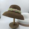 Bucket Hat Flat Top Letters Summer Ladies Sun Hat Ladies Straw Hat Fedora Hat British Style Men And Women Hat Letters Panama
