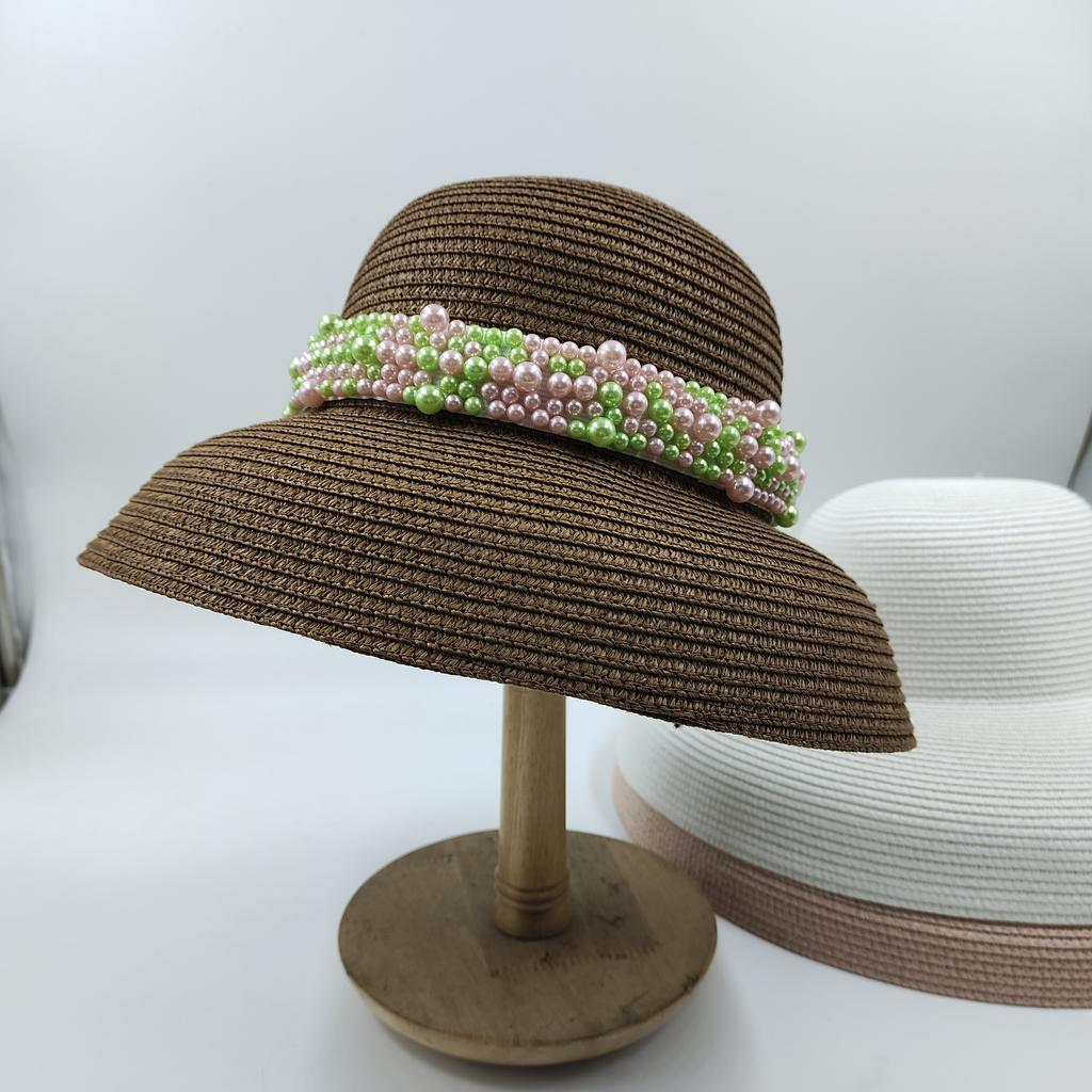Bucket Hat Flat Top Letters Summer Ladies Sun Hat Ladies Straw Hat Fedora Hat British Style Men And Women Hat Letters Panama