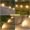 Outdoor Solar Step Lights, Warm White Light,IP66 Waterproof, Auto On, for Patio, Yard, Driveway, Porch Decoration