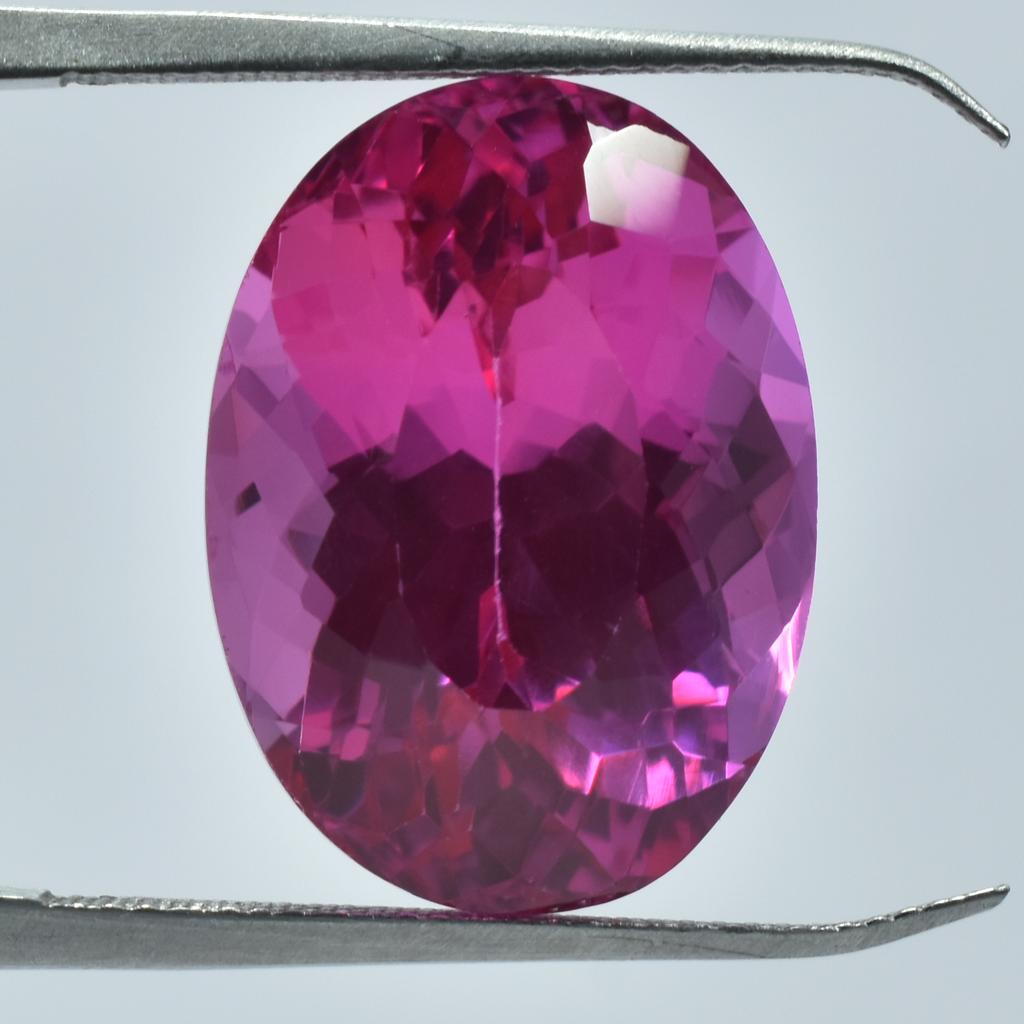 Natural Pink Sapphire OVAL Cut 23.20 Ct CERTIFIED Excellent Loose Gemstone
