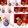 Creative Chinese Style Lucky Fortune Bag Keychain Decorative Metal Key Ring Accessory