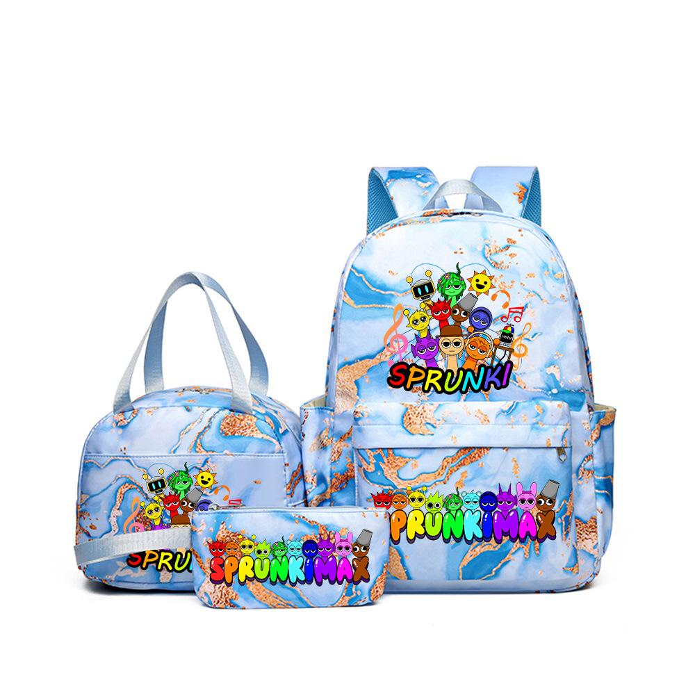 Rhythm box sprunki peripheral schoolbag boys and girls schoolbag primary school junior high school students backpack D