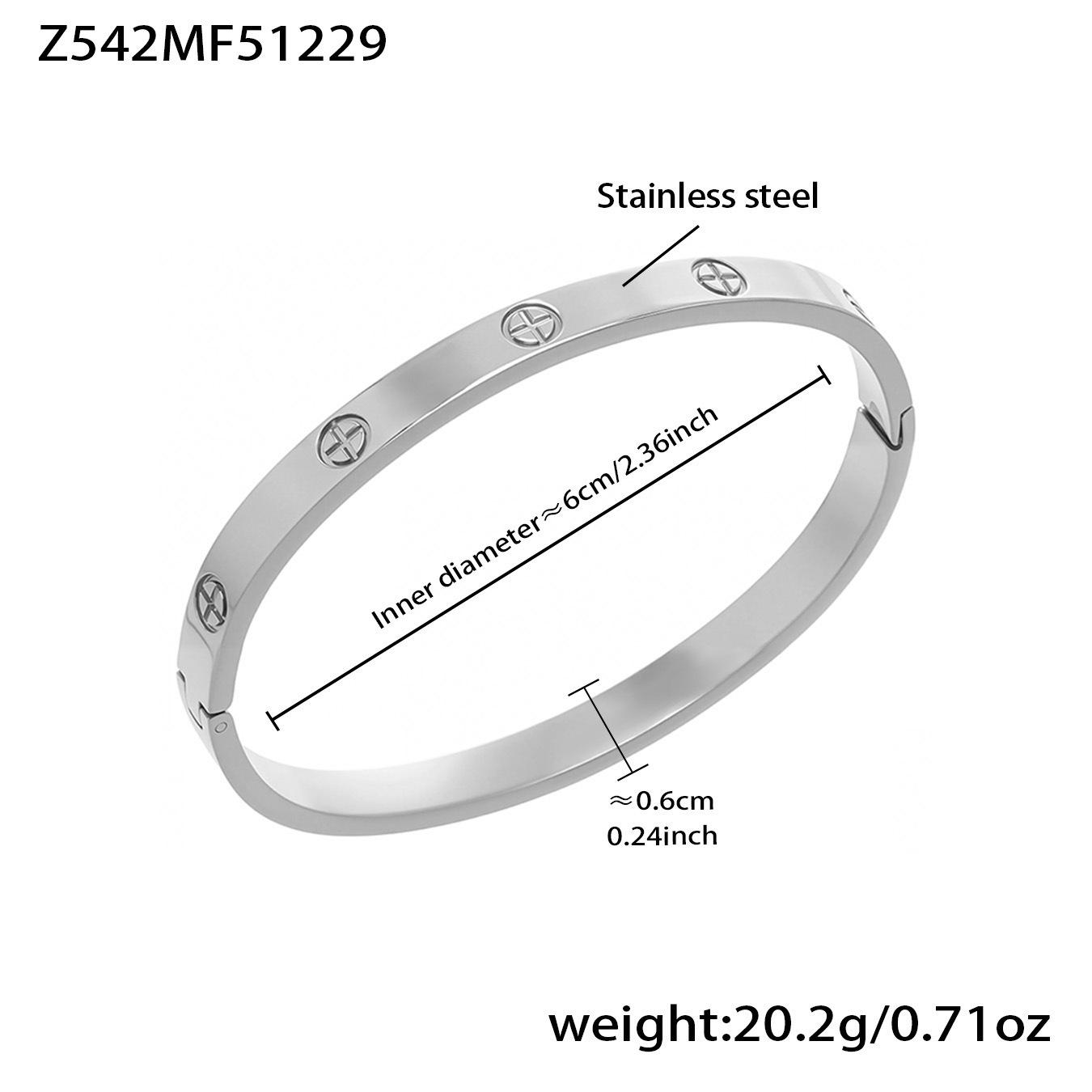 Браслет-крест из нержавеющей стали с покрытием из 18-каратного золота с римскими цифрами