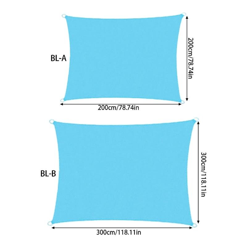 2x2cm/3x3cm Poolside Shade Cover for Backyard Porch and Garden Four Corner Panel with Rope Set and Storage Bag Included