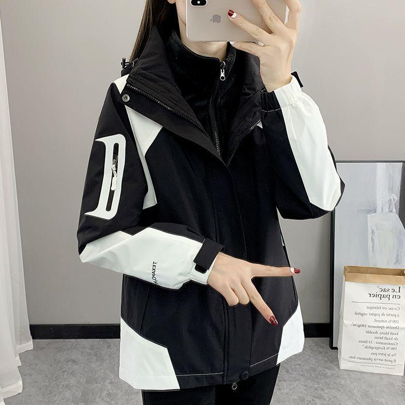Luotuo Unisex 3-in-1 Detachable Waterproof Ski Jacket with Hood for 2025 Autumn/Winter