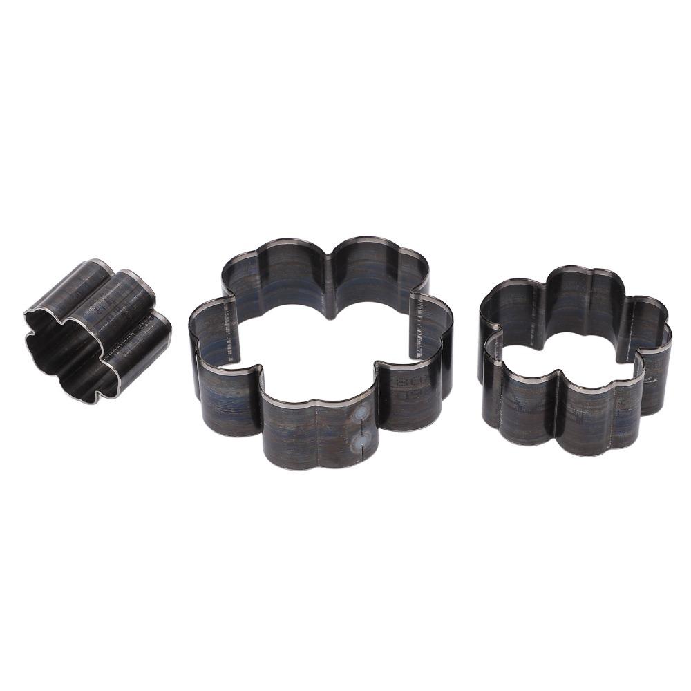 3 PCS 1.2 Inch / 2 Inch / 2.8 Inch Leather Cutting Dies Hollow Punching Tool  For DIY Leather Craft