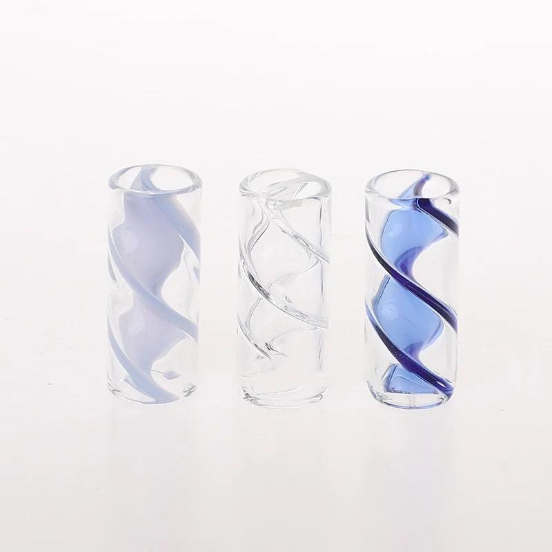 

2 шт. Стеклянные спиральные мундштуки ручной работы