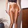 Damen Strümpfe Glänzend Glänzend Dünn Transparent Tiefer Schritt Leggings Tanz Yoga Hosen Ultra Elastisch Heben Gesäß Strumpfhose