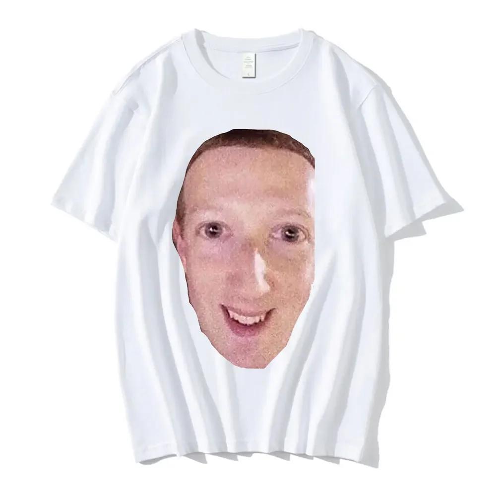 Cursed Zucc T Shirt Cursed Meme Facebook Meme Mark Zuckerberg Short Sleeve T Shirts Plus Size Tops Streetwear