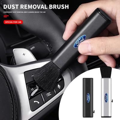 Hot 1Pcs Car Retractable Interior Cleaning Brush Air Outlet Dusting Small Brush For Ford Fiesta Mondeo Fusion Explorer Escape Sh